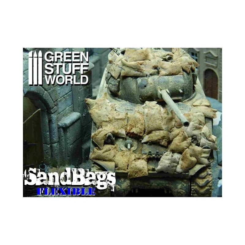 GREEN STUFF WORLD 9215 flexible SANDBAGS x25 - ŞEKİLLENDİRİLEBİLİR KUM ÇUVALLARI