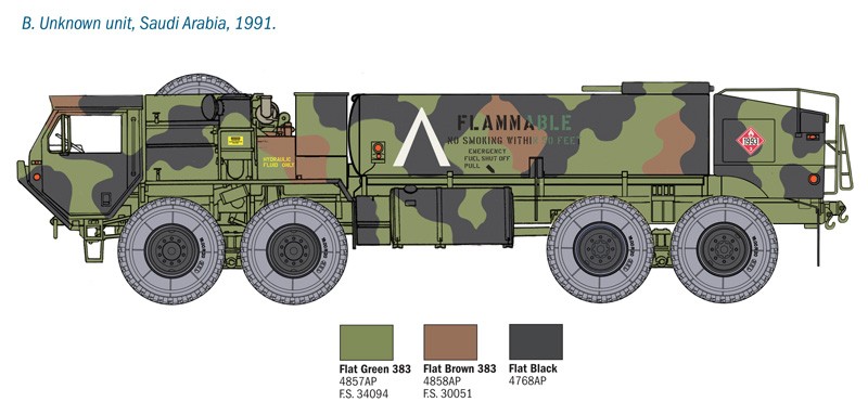 ITALERI 6554 1/35 M978 FUEL SERVICING TRUCK ASKERİ KARA ARACI MAKETİ
