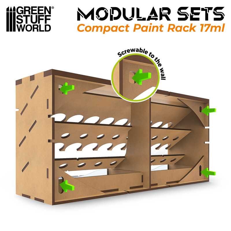 GREEN STUFF WORLD 14172 Vertical Paint Organizer 17ml COMPACT - 2 ÇEKMECELİ 20'lu BOYA STANDI 17 ML