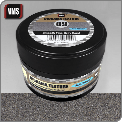 VMS Diorama Texture No. 9 Smooth Fine Grey Sand 100 ml PÜRÜZSÜZ İNCE GRİ KUM DİORAMA ZEMİN MALZEMESİ