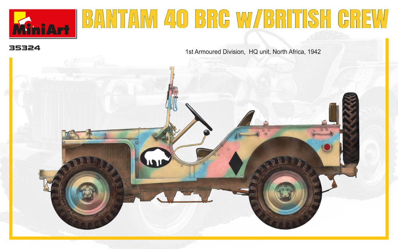 MiniArt 35324 1/35 İngiliz Mürettebatı ile Bantam 40 Brc - Özel Üretim