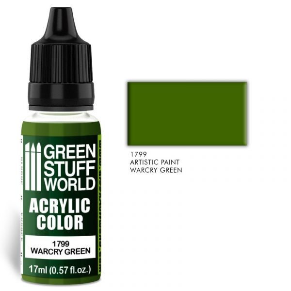 GREEN STUFF WORLD 1799 Acrylıc Color WARCRY GREEN MAKET BOYASI