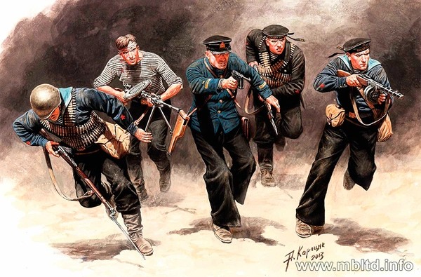 MASTER BOX 1/35 35153 "Soviet Marines, Attack, 1941-1942. Eastern Front Battle Series, Kit No.3"