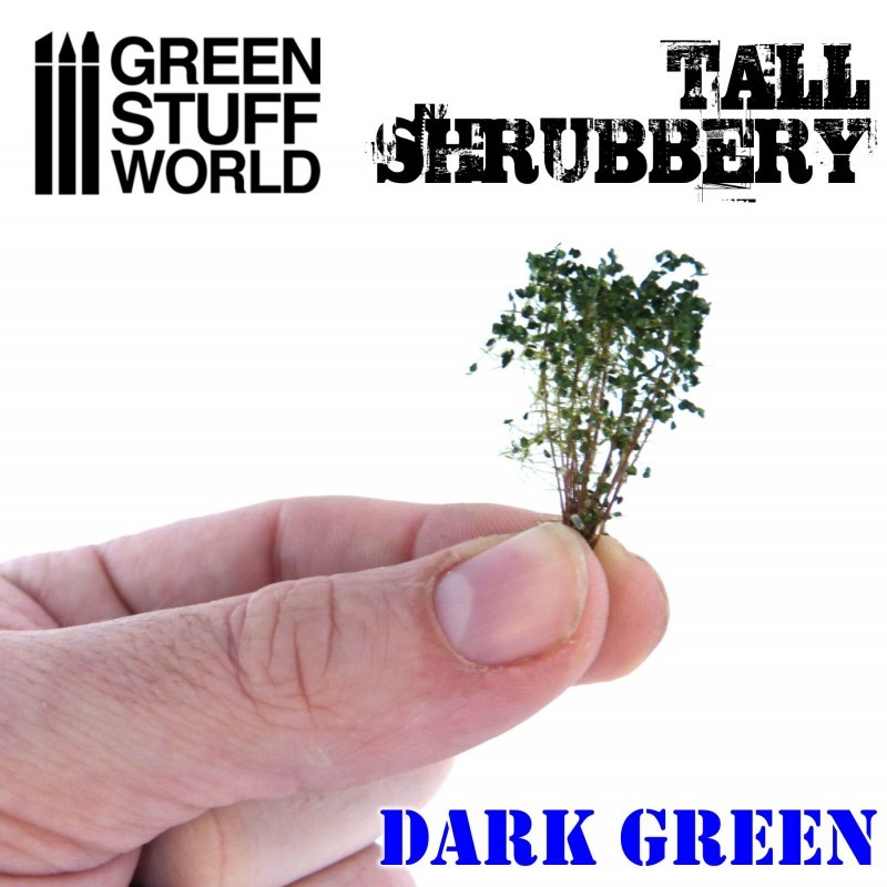 GREEN STUFF WORLD 9924 Tall Shrubbery Dark Green - KOYU YEŞİL UZUN ÇALILIKLAR