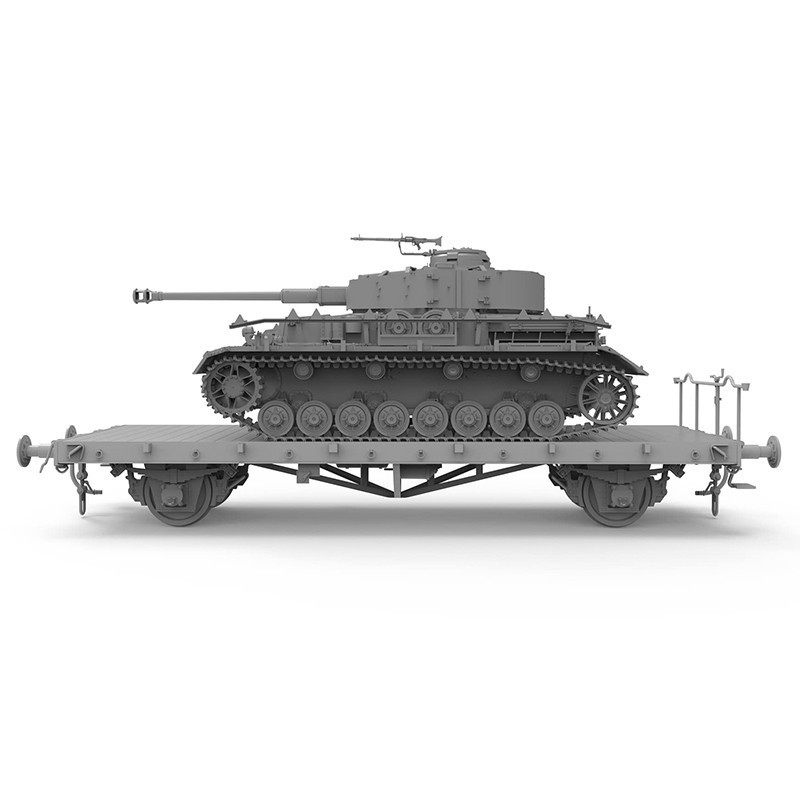 BORDER MODEL 025 1/35 Pz.Kpfw. Iv Ausf. J Early / Mid & Railway Flatbed Ommr TANK MAKETİ