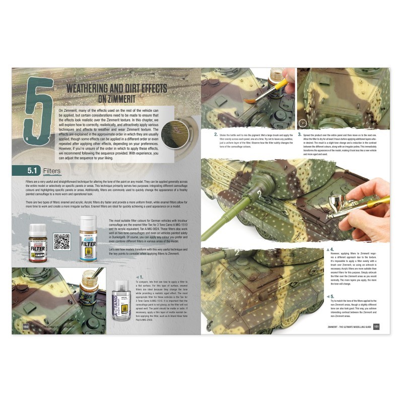 AMMO MIG 6311 ZIMMERIT The Ultimate Modeling Guide (English) - ZİMMERİT UYGULAMA TEKNİKLERİ KİTABI