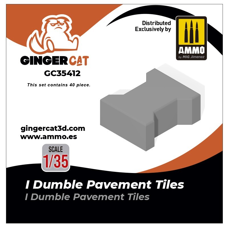 Ginger Cat 35412 1/35 I Dumble Pavement Tiles (40pcs) Reçine Detay Seti