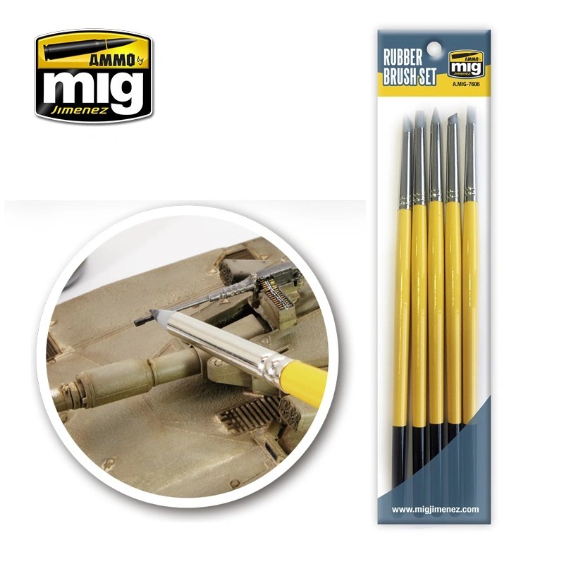 AMMO MIG 7606 RUBBER BRUSH SET ÇOK AMAÇLI SİLİKON FIRÇA SETİ