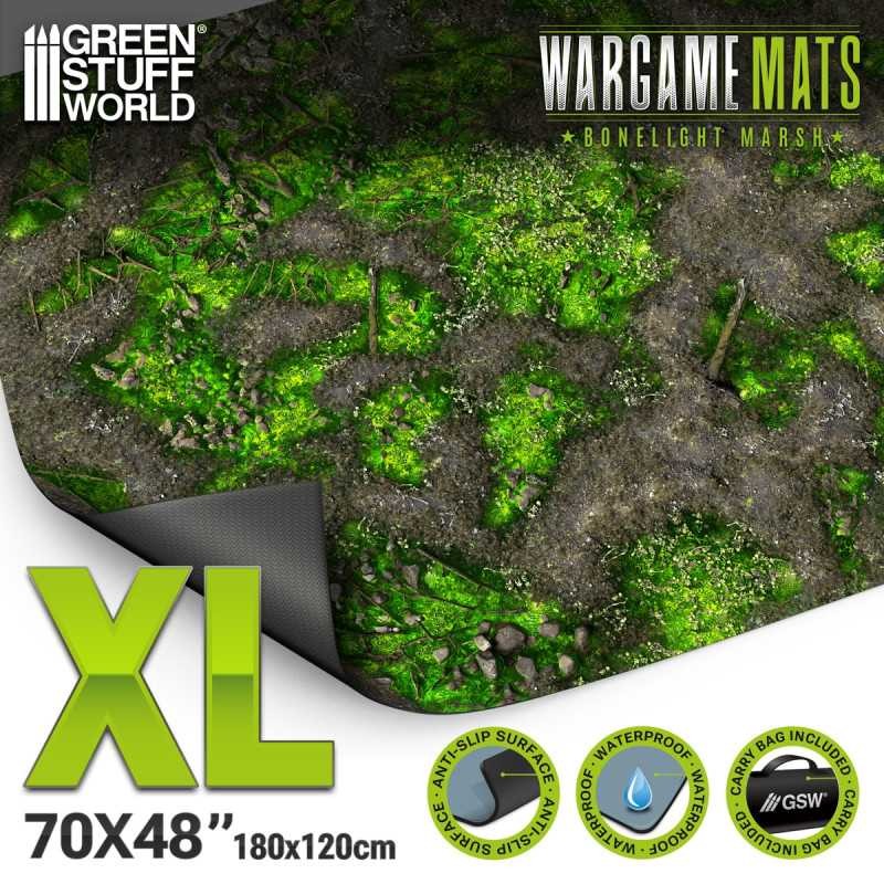 GREEN STUFF WORLD 6347 Neoprene Mat Boneblight Marsh (120x180cm) - MASAÜSTÜ OYUN MATI