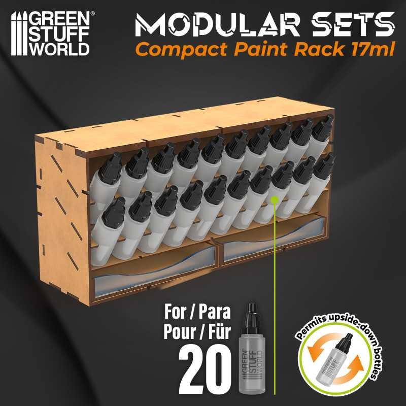 GREEN STUFF WORLD 14172 Vertical Paint Organizer 17ml COMPACT - 2 ÇEKMECELİ 20'lu BOYA STANDI 17 ML