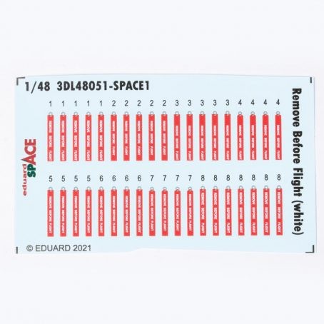EDUARD 3DL48051 1/48 REMOVE BEFORE FLİGHT (WHİTE) SPACE