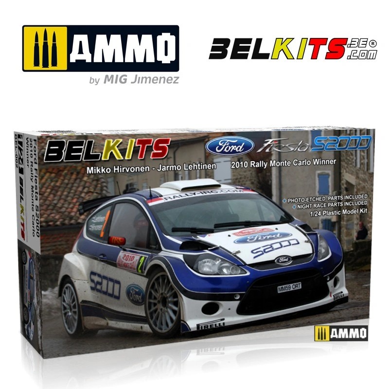 BELKITS 002 1/24 FORD FIESTA S2000 HIRVONEN MC 2010 YARIŞ ARABASI MAKETİ