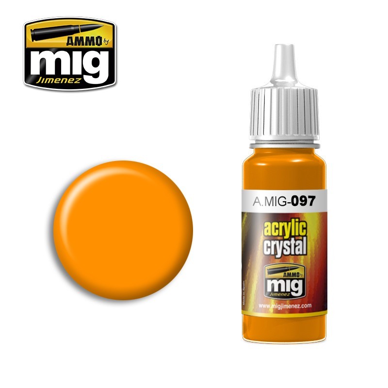 AMMO MIG 0097 CRYSTAL ORANGE TRANSPARAN MAKET BOYASI