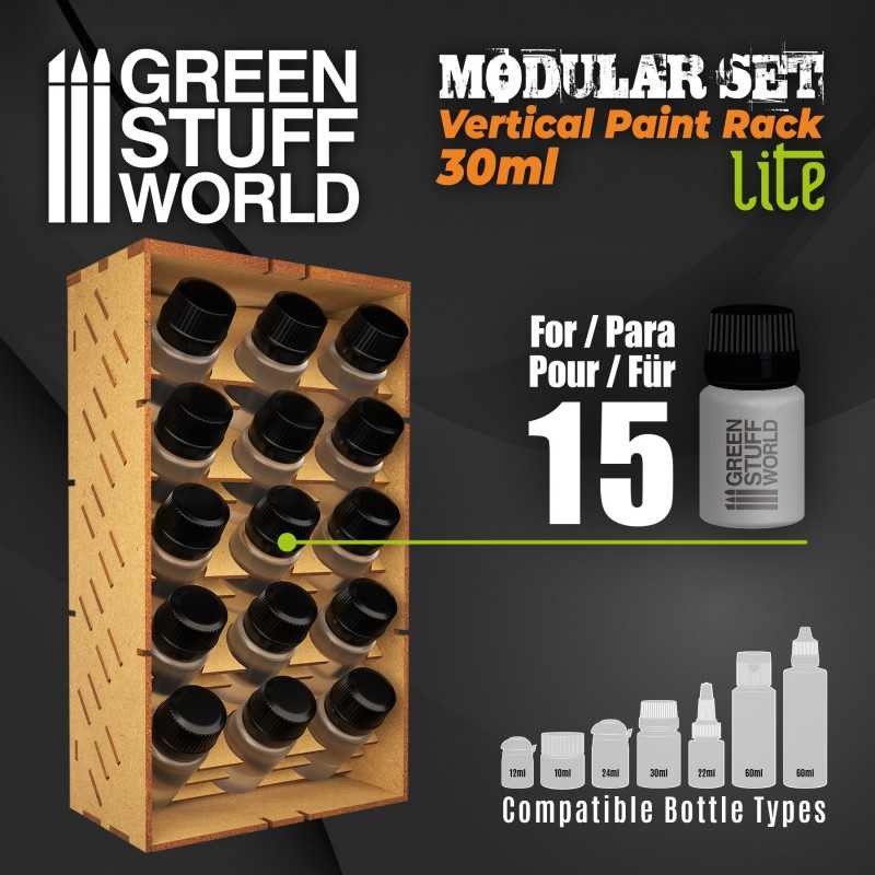 GREEN STUFF WORLD 11524 Vertical Paint Organiser 30ml LITE - DİKEY 15'li BOYA STANDI 30 ML