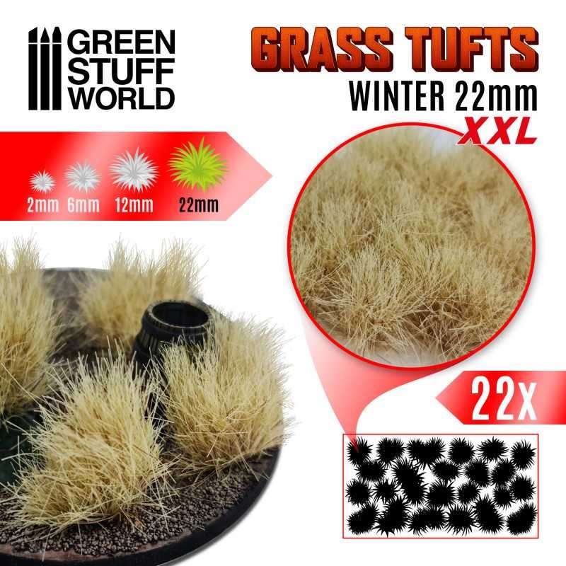 GREEN STUFF WOLRD 11451 Grass TUFTS XXL 22mm self-adhesive WINTER - 22MM KIŞ ÇİM ÖBEĞİ