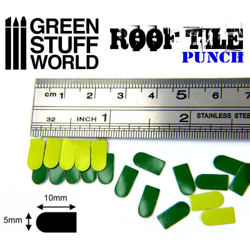 GREEN STUFF WORLD 1417 ROOF TILE Punch - KİREMİT ZIMBASI