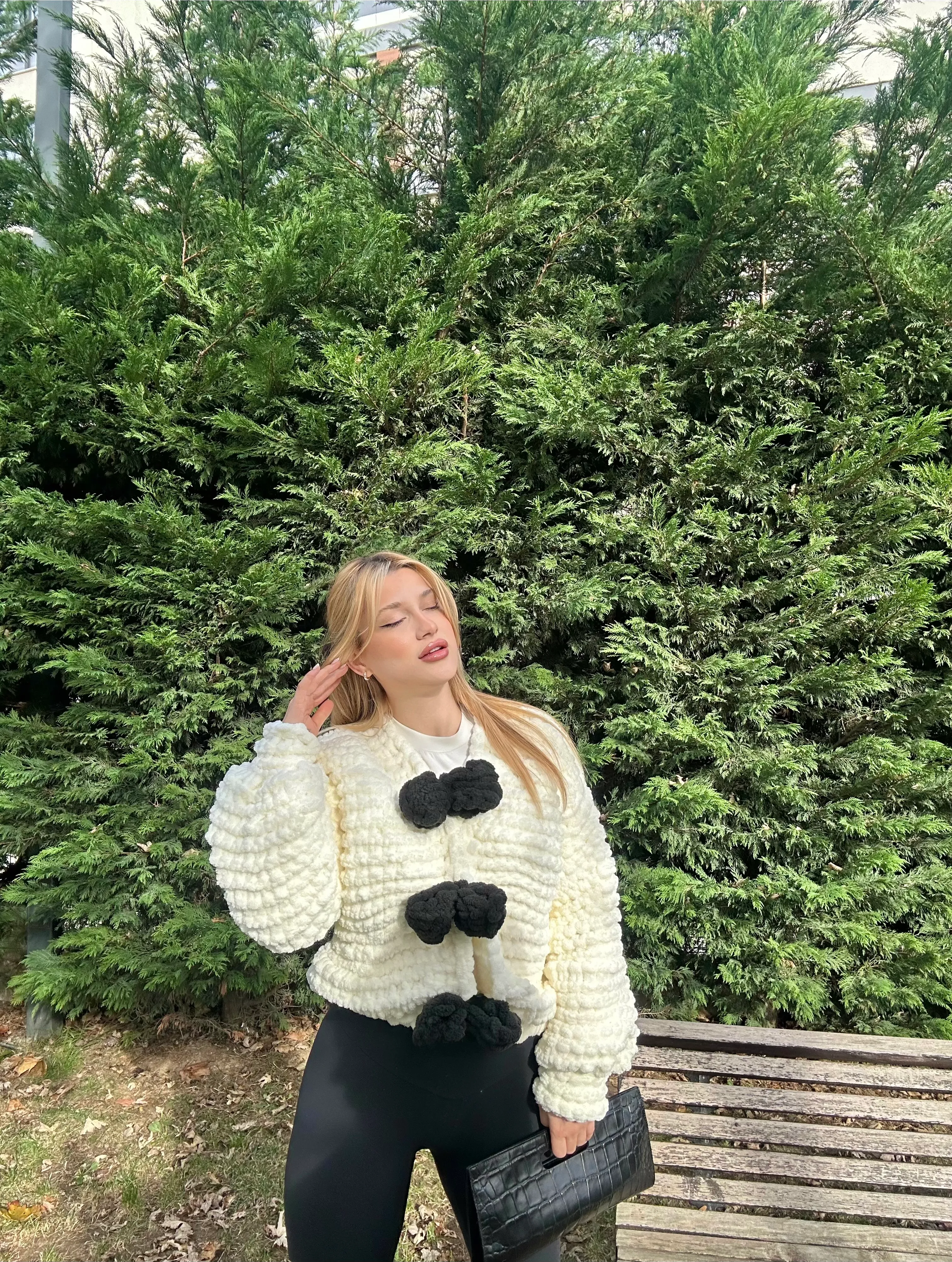 Ribbon El Örgüsü Hırka ( ÖN SİPARİŞ ÜRÜNÜDÜR KARGOLAMA 1-14 GÜN )