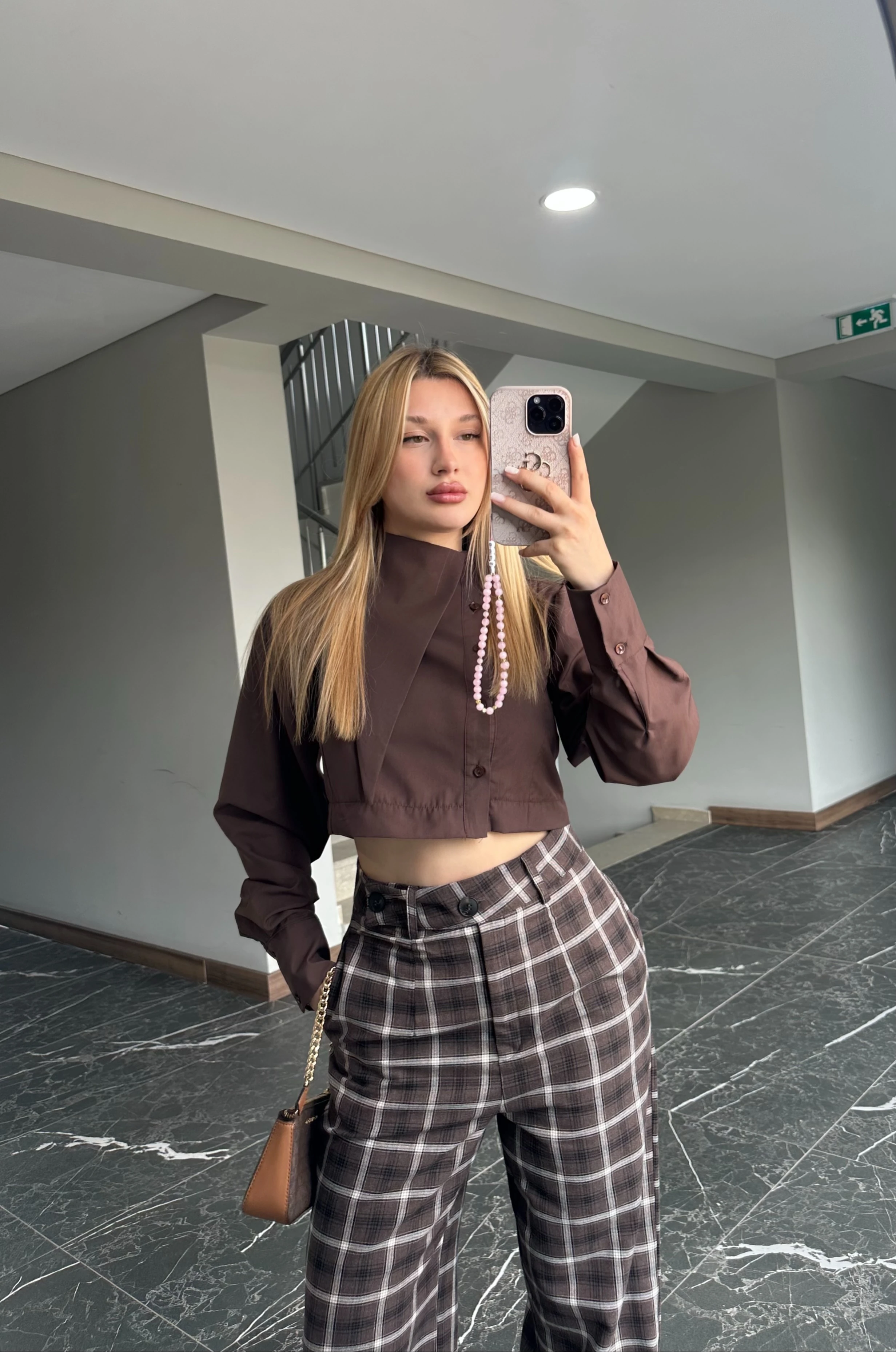 Tasarım Gömlek  - Kahverengi