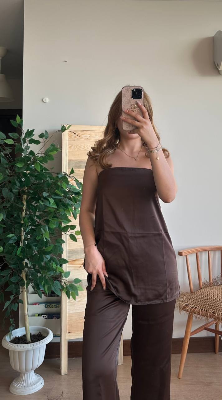 Straplez Saten Takım - SheroMocha