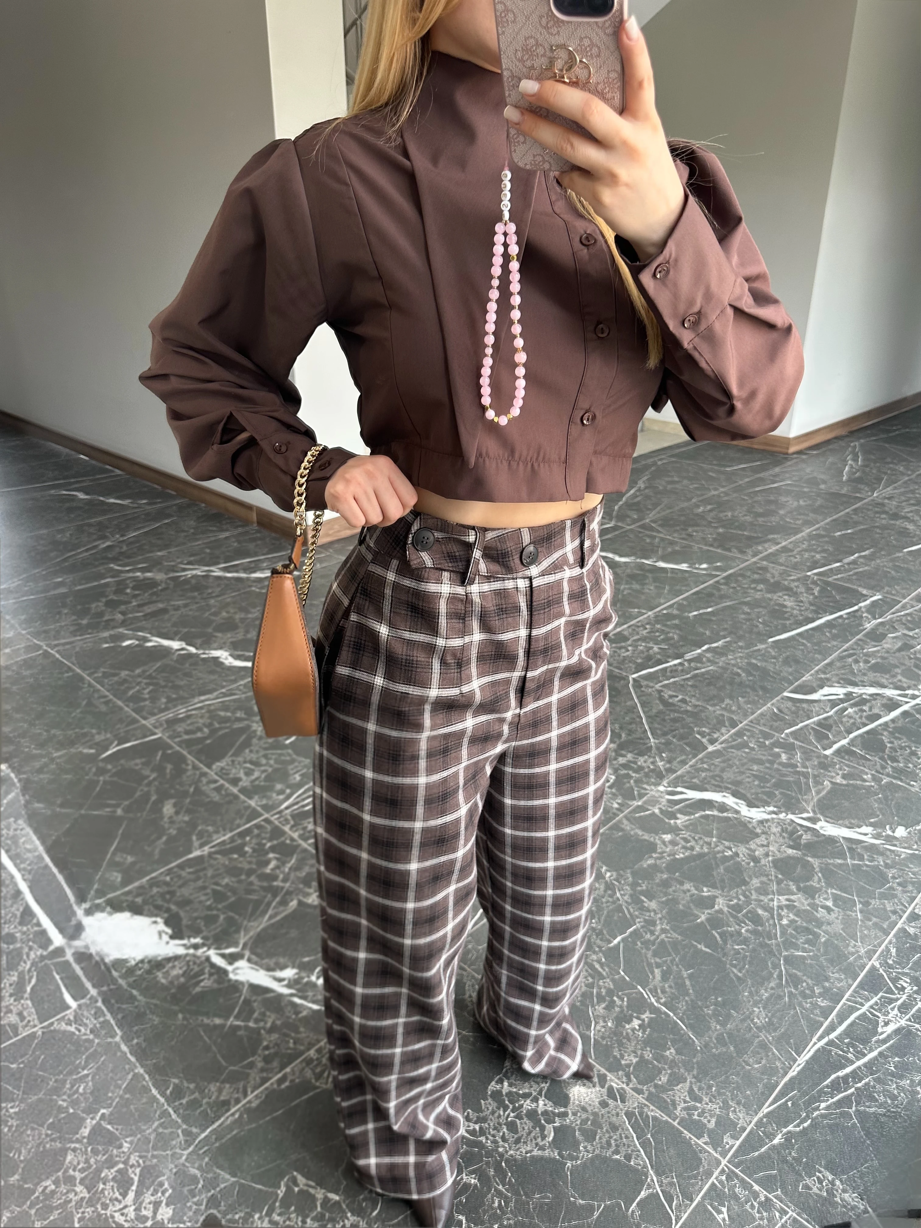 Ekose Desen Pantolon 