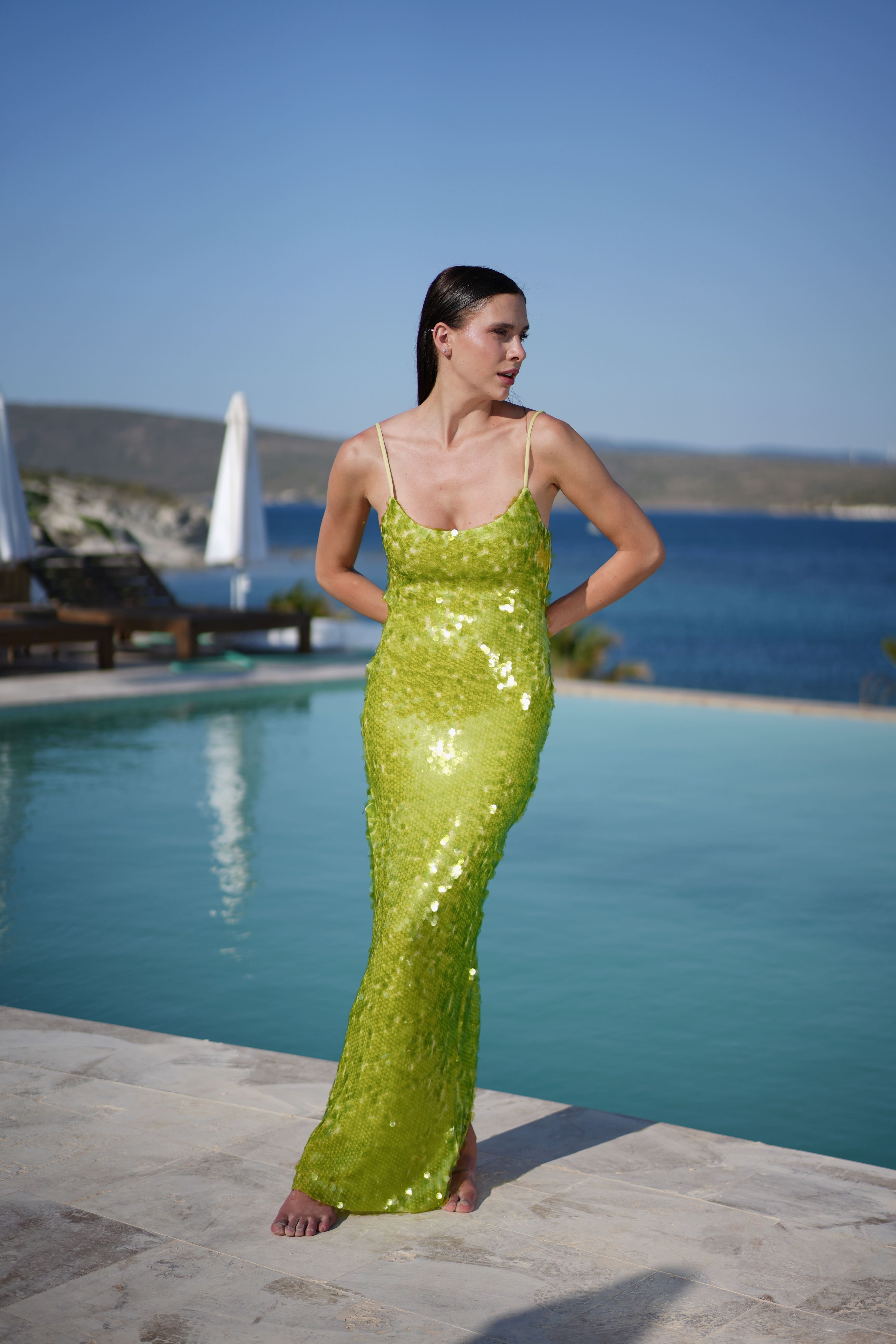 LIME GREEN DRESS