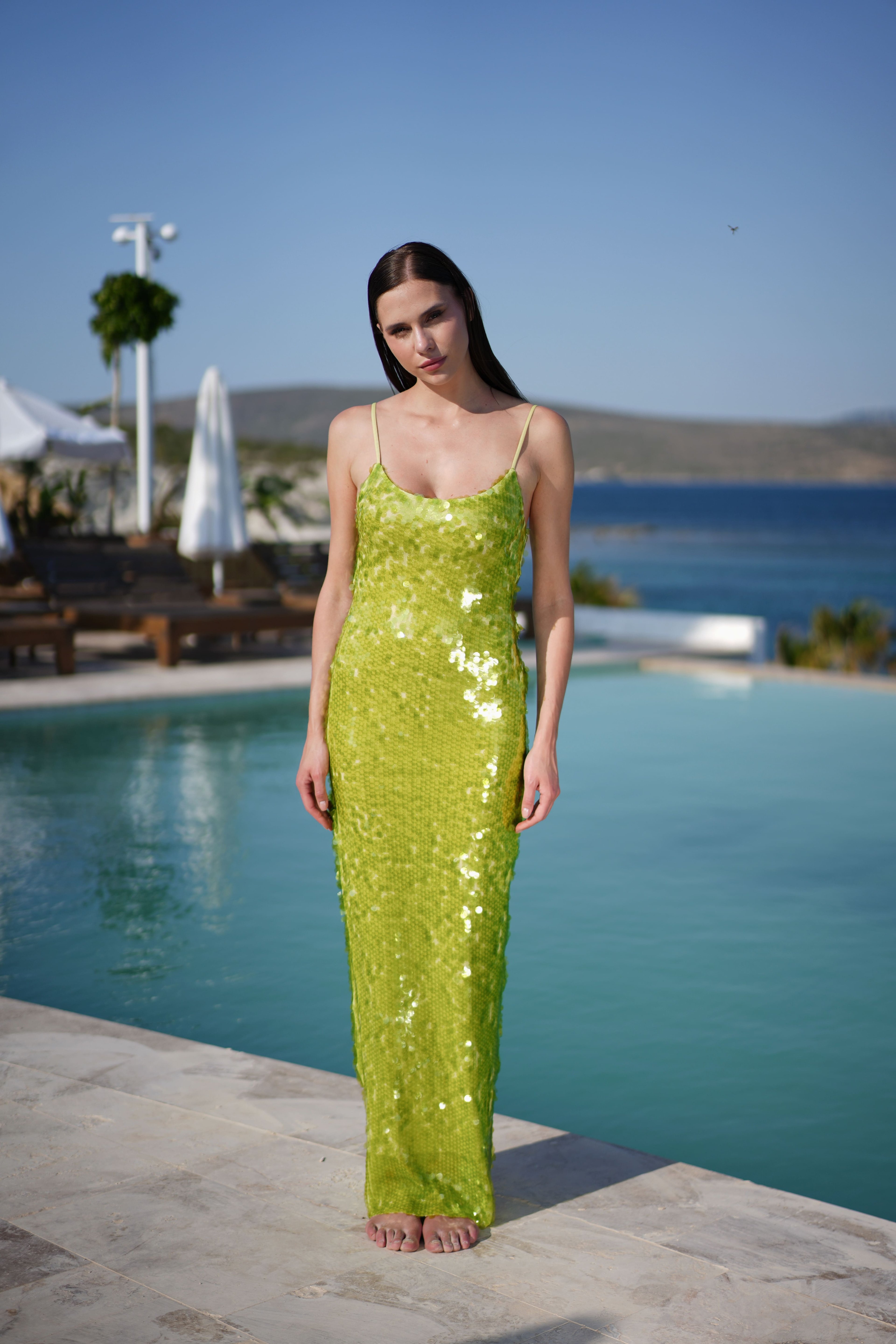 LIME GREEN DRESS