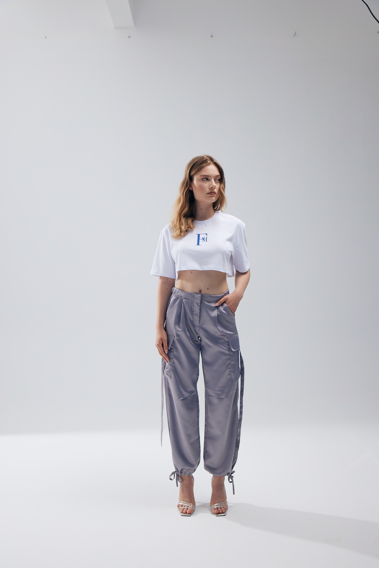 STYLISH SATIN CARGO PANTS