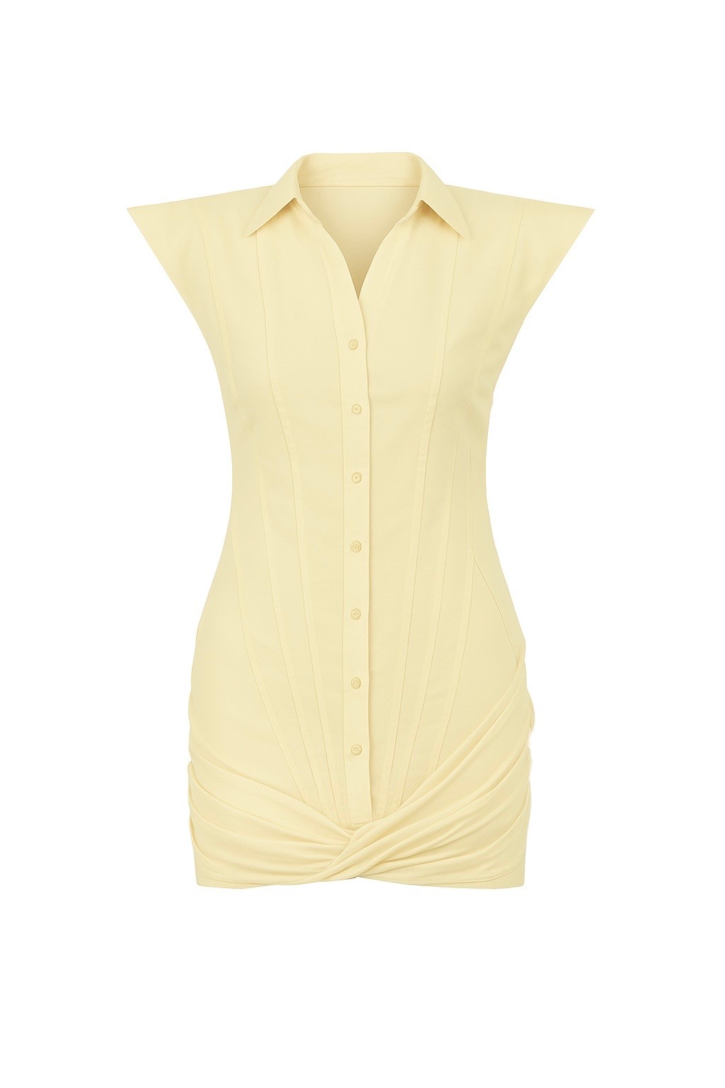 ELYSIAN EDGE DRESS - butter yellow