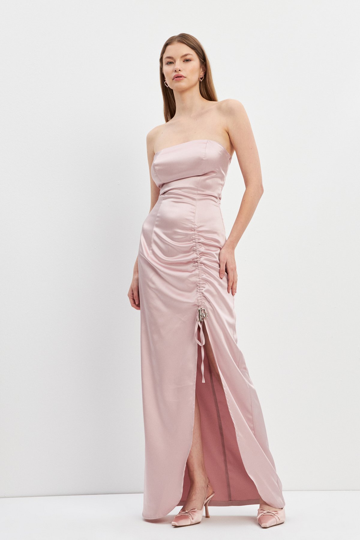 PINK SATIN DRESS