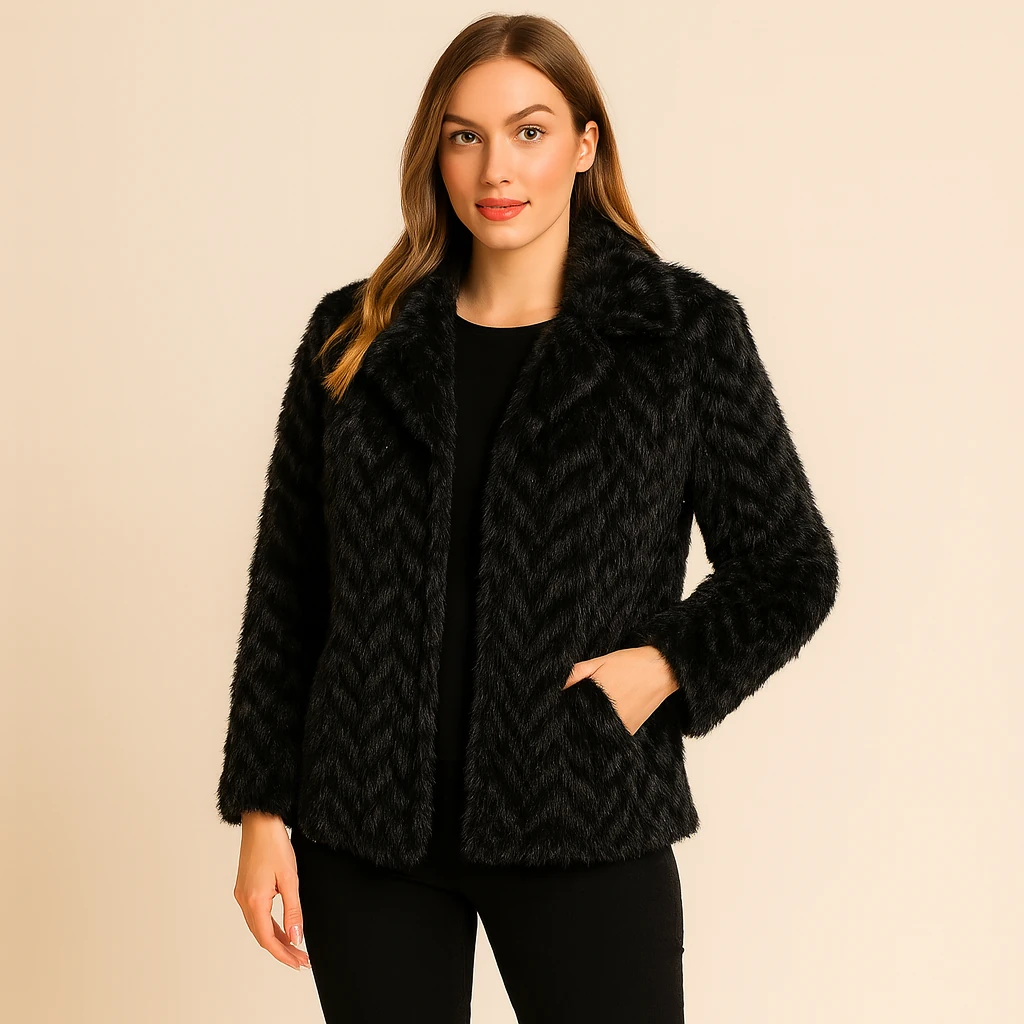 Zarif Peluş Kürk Ceket