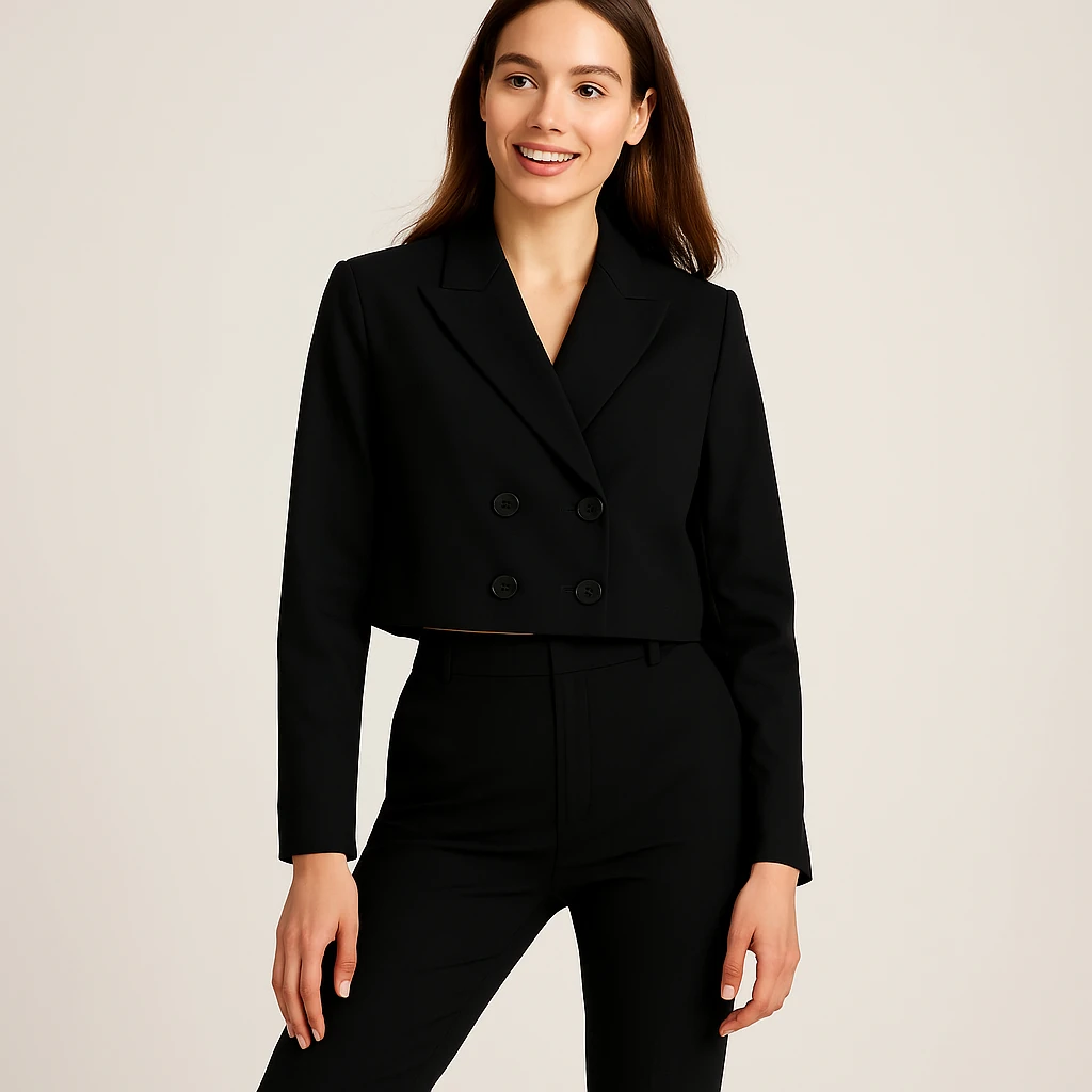 kısa kruvaze blazer ceket