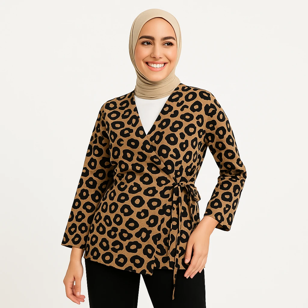 kamel/siyah leopar desen