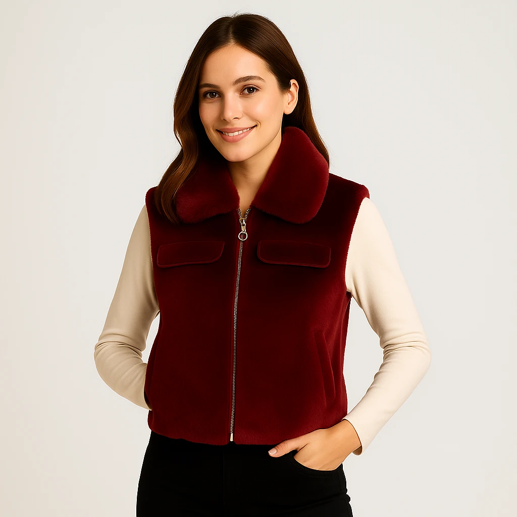 kolsuz tüylü yelek