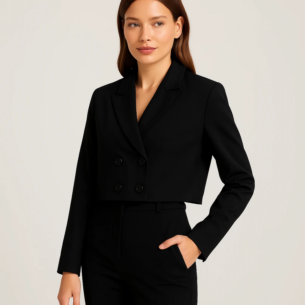 kısa kruvaze blazer ceket