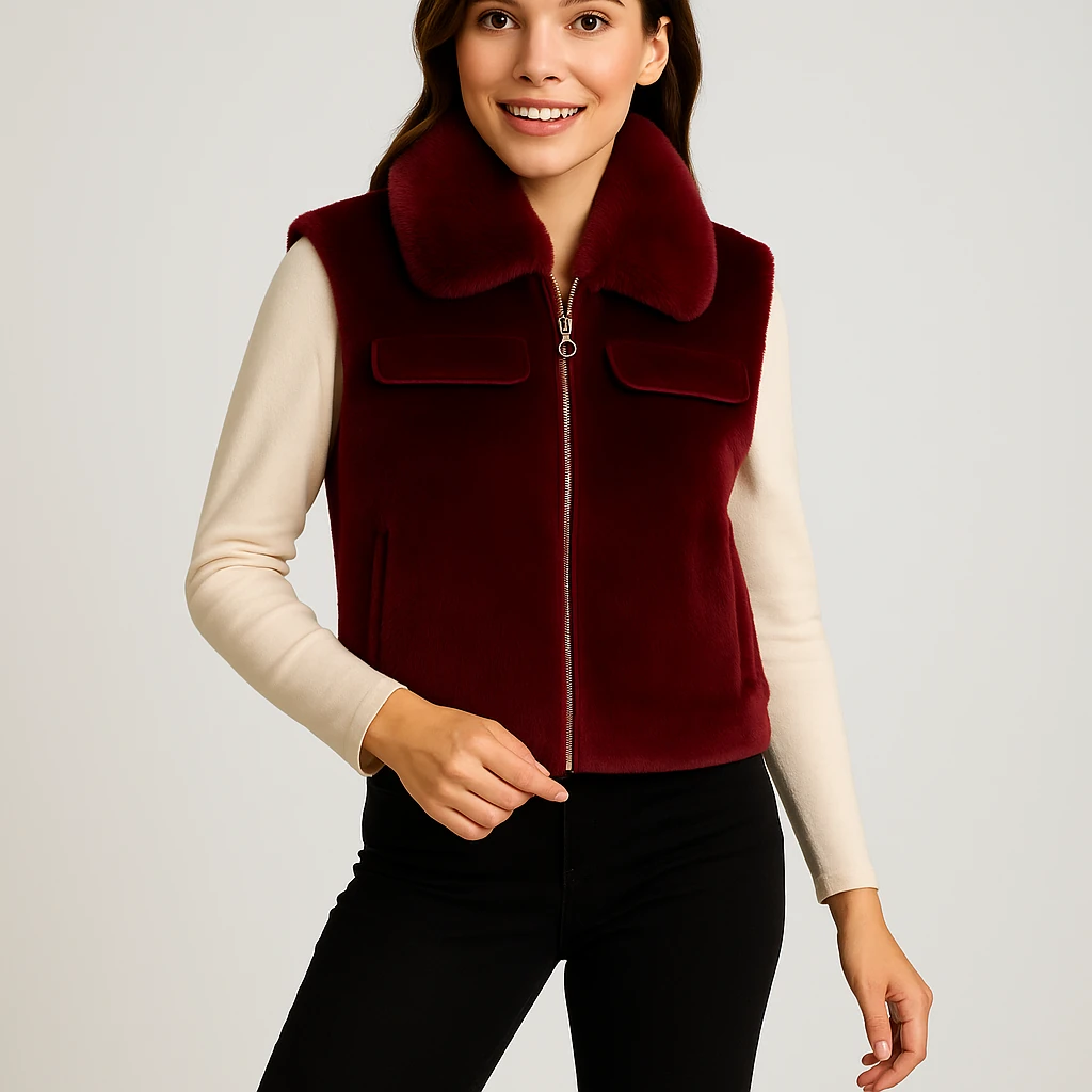 kolsuz tüylü yelek