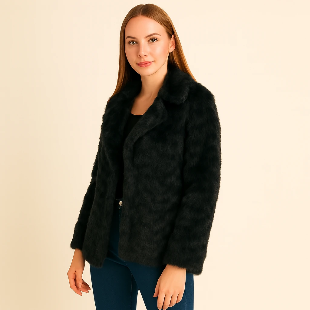 Zarif Peluş Kürk Ceket