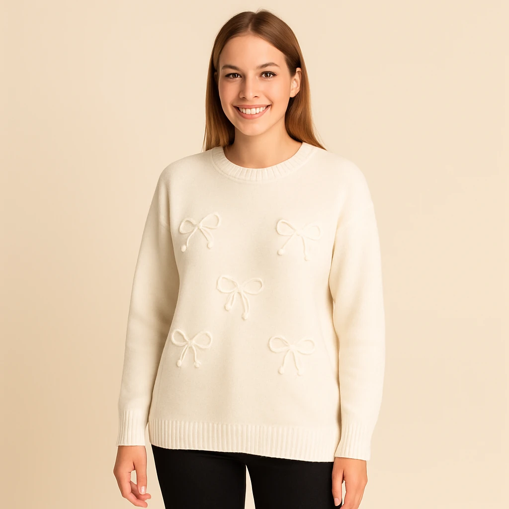 
Fiyonk Detaylı Triko Kazak
