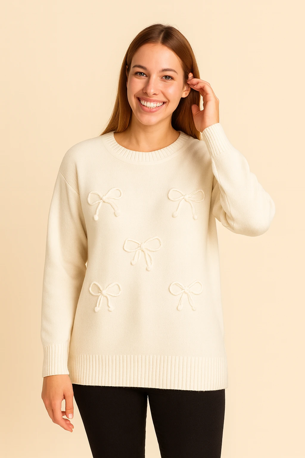 
Fiyonk Detaylı Triko Kazak
