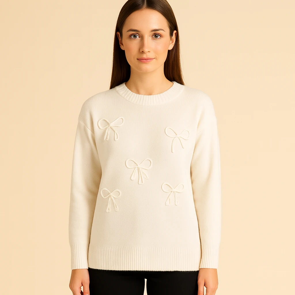 
Fiyonk Detaylı Triko Kazak
