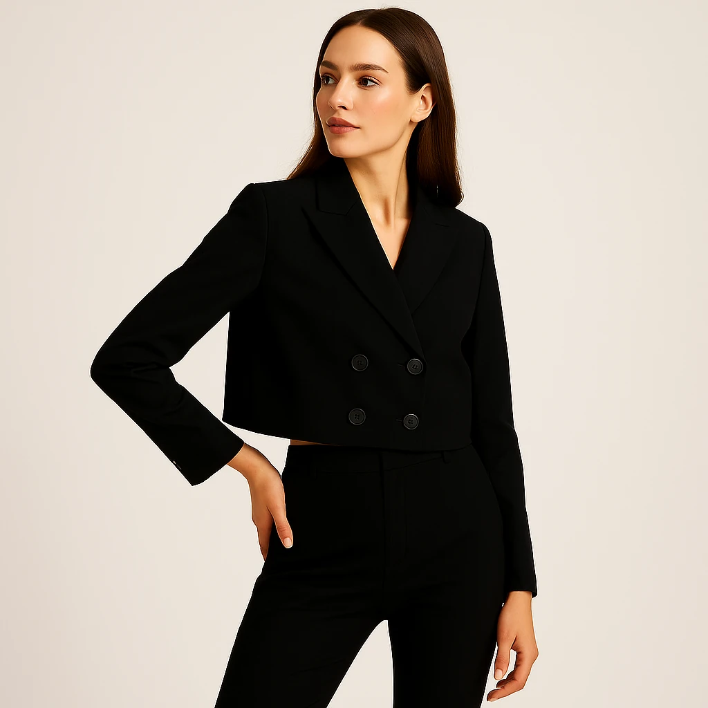 kısa kruvaze blazer ceket