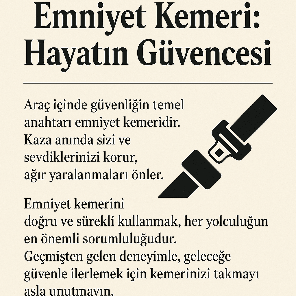 Araç Güvenliğinde Emniyet Kemeri’nin Önemi ve Doğru Kullanımı