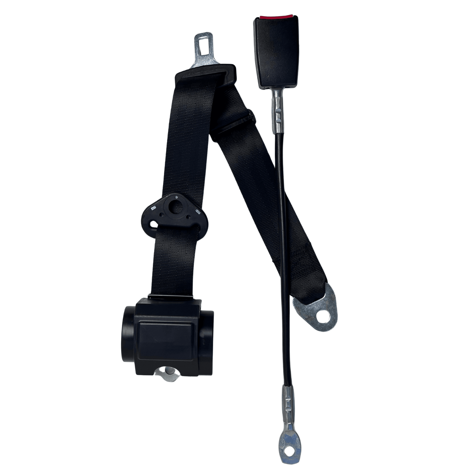 3 Nokta Otomatik Emniyet Kemeri - Çelik Halatlı 50cm Buckle - ELR Sistemli
