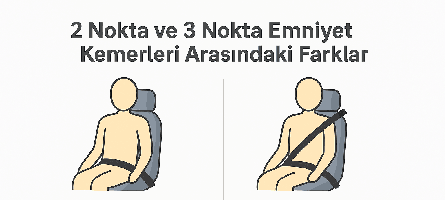 🔍 2 Nokta ve 3 Nokta Emniyet Kemerleri Arasındaki Farklar