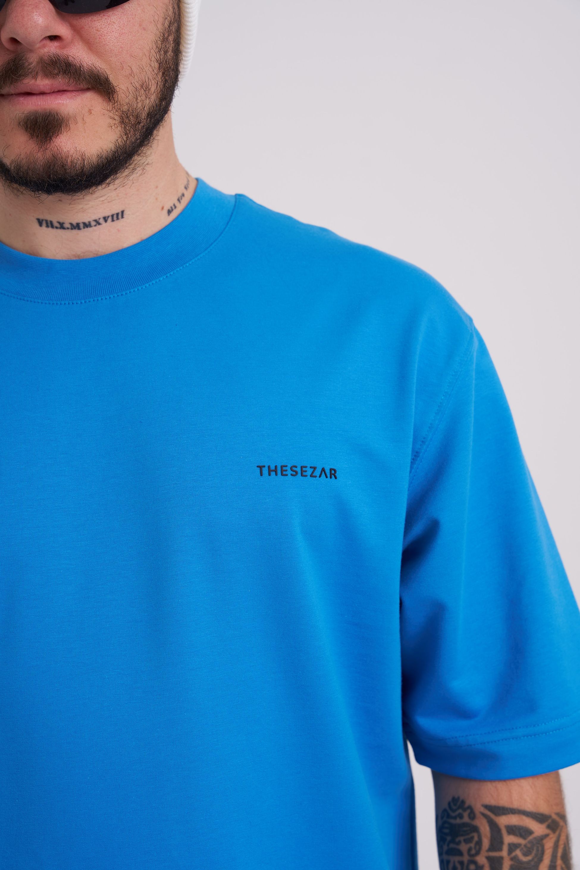 Filipin Mavi Oversize Tshirt