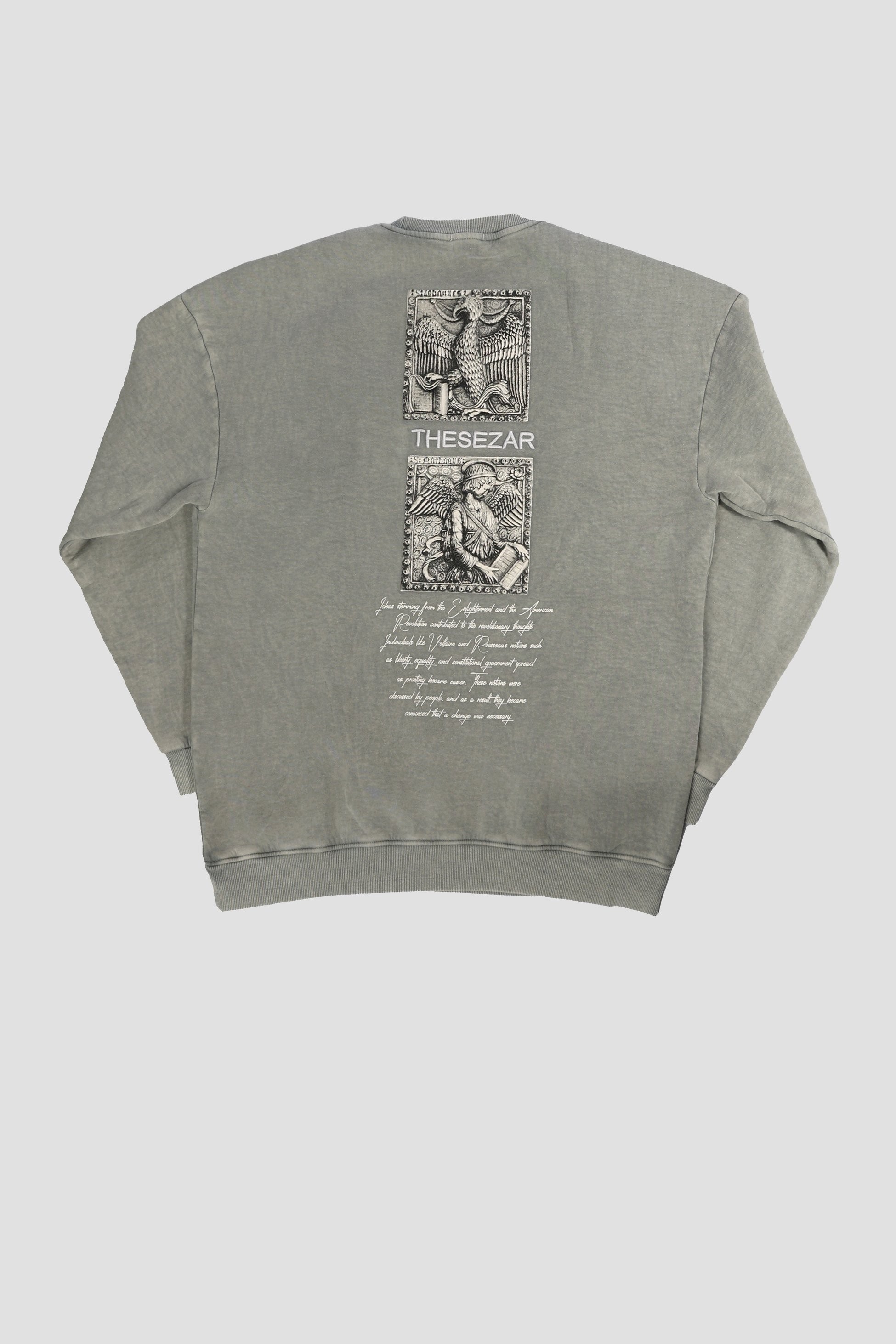 Bronx Yıkamalı Şardonlu Sweatshirt Gri