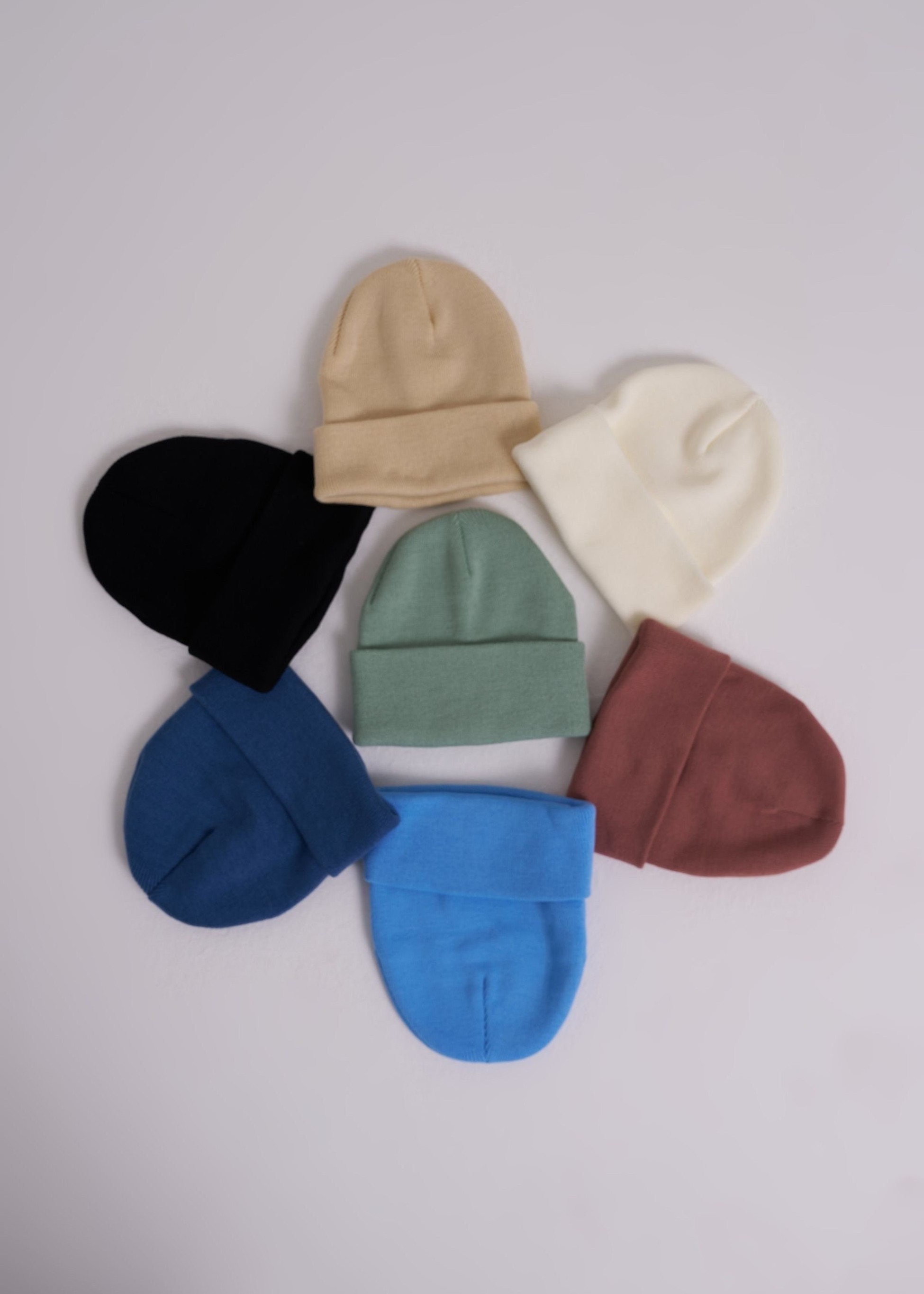 White cotton knitted beanie, Adult comfort colors beanie, Soft winter beanie, Basic unisex beanie, Colored classic beanie Thesezaraccesories