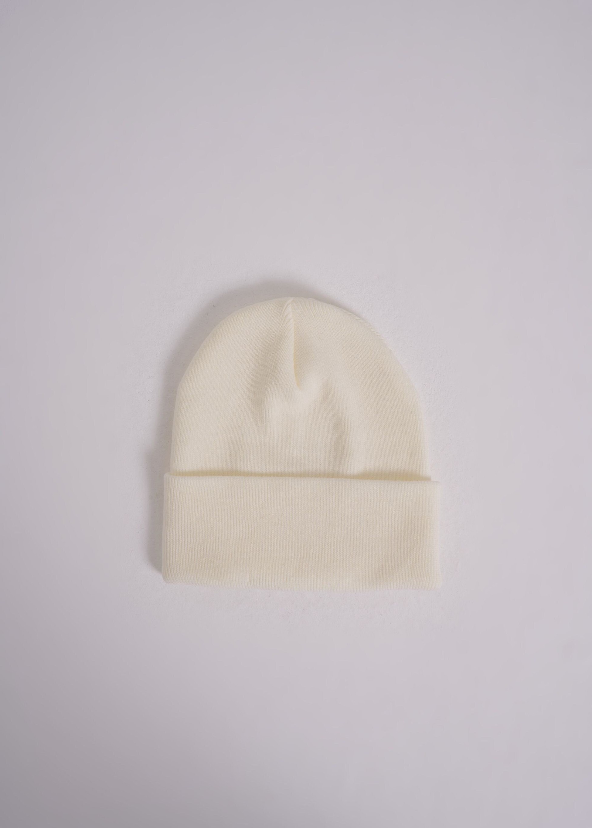 White cotton knitted beanie, Adult comfort colors beanie, Soft winter beanie, Basic unisex beanie, Colored classic beanie Thesezaraccesories