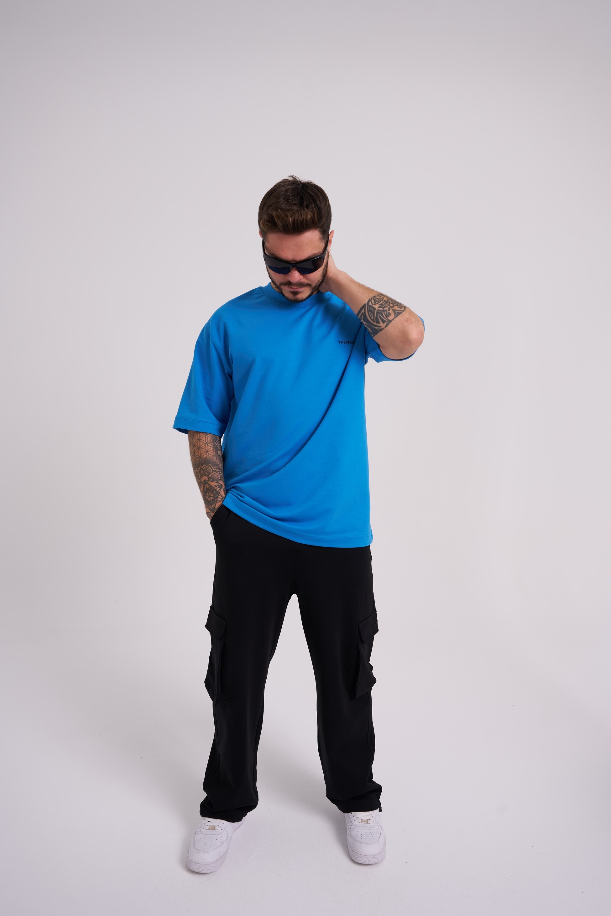 Filipin Mavi Oversize Tshirt