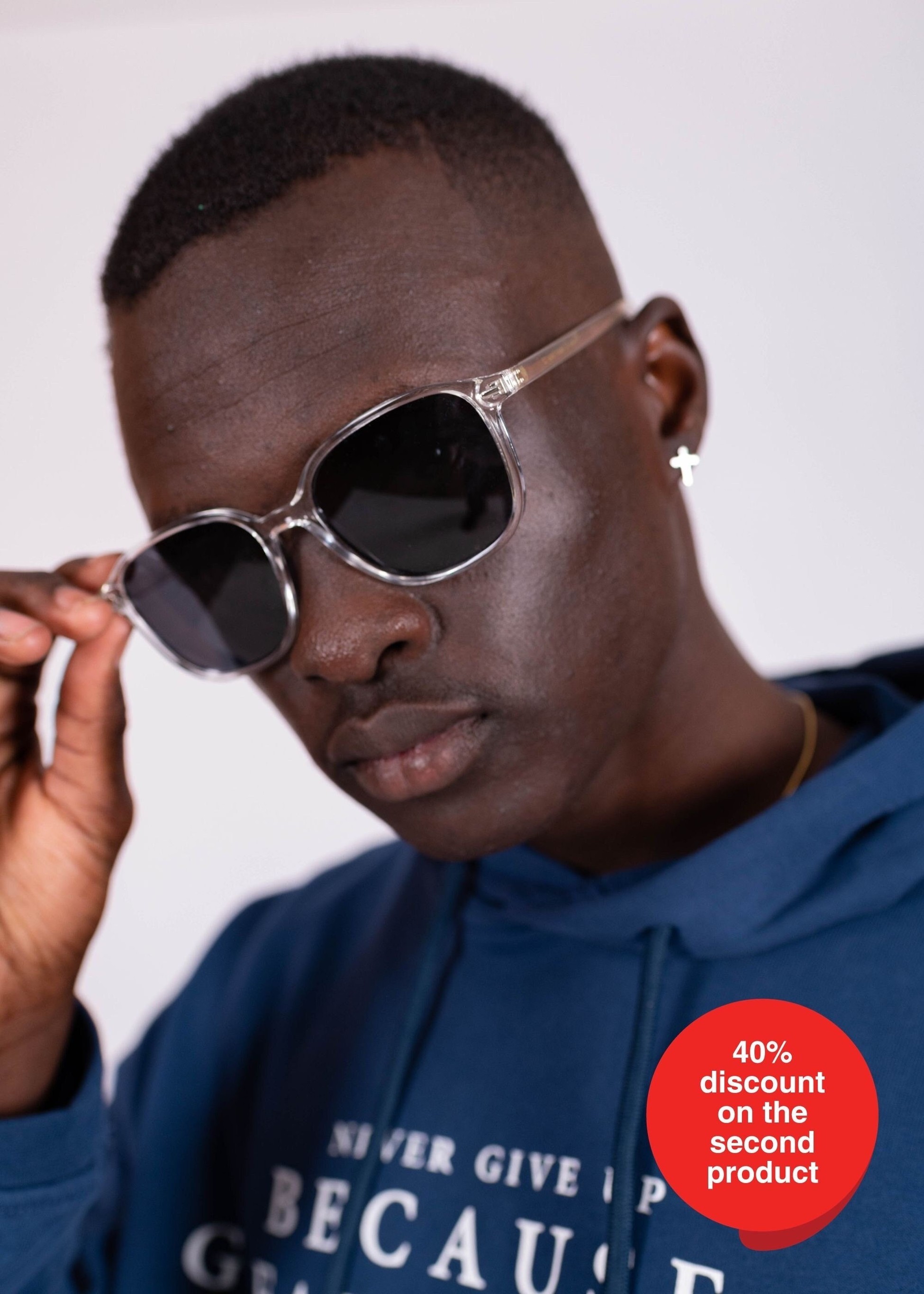 Acetate big Frame Glasses,Transparent Oversized Sunglasses, Glasses with black lenses Fashionable Statement Eyewear ,Hip Hop Sunglasses