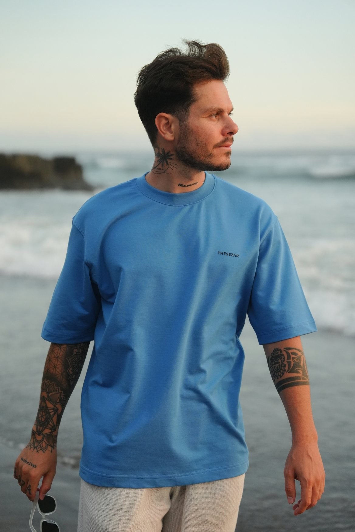 Filipin Mavi Oversize Tshirt